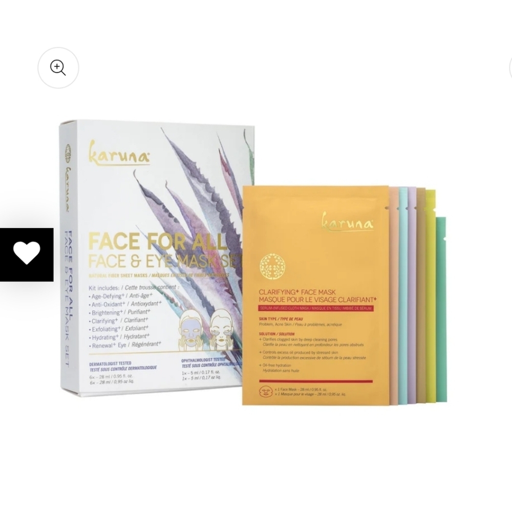NWT Karuna face for all face & mask set